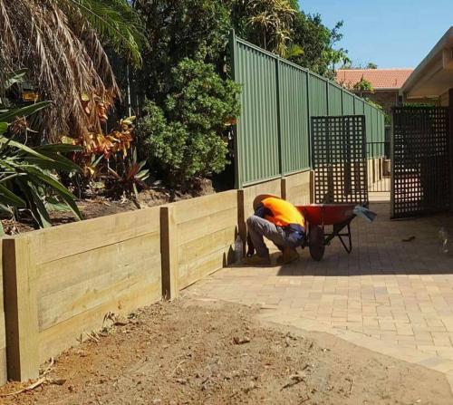 Timber Retaining Wall